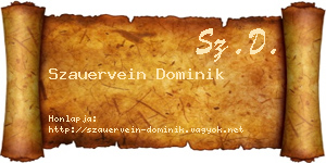 Szauervein Dominik névjegykártya