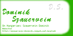 dominik szauervein business card